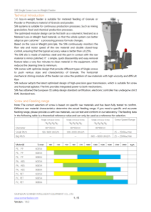 S96 Single Screw Loss-in-Weight Feeder